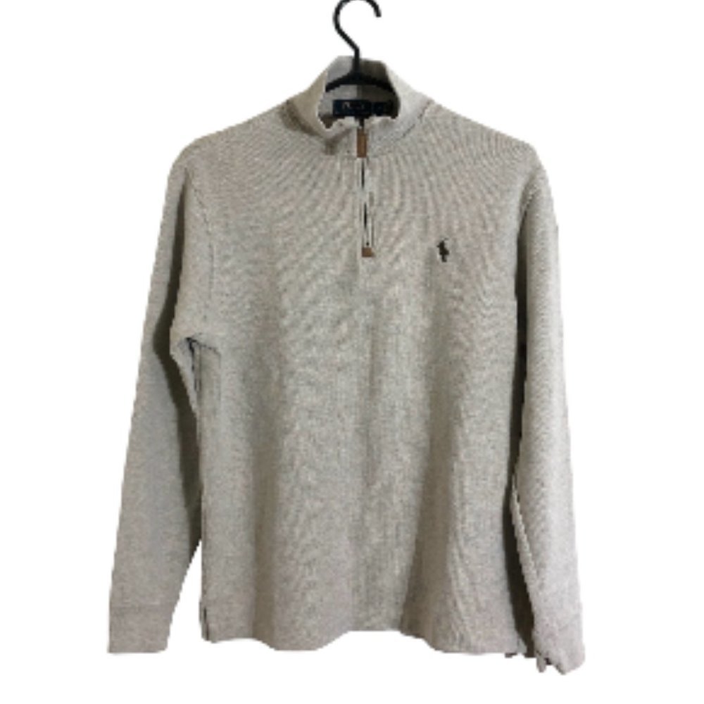 POLO Ralph Lauren Men's French Rib Half Zip Pullover Pony Logo Sweater - Picture 2 of 6